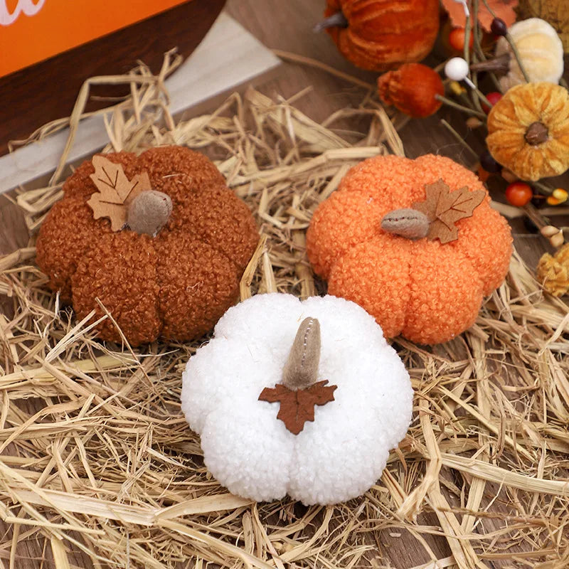 Peluche de citrouille moelleuse Décoration de citrouille d’Halloween