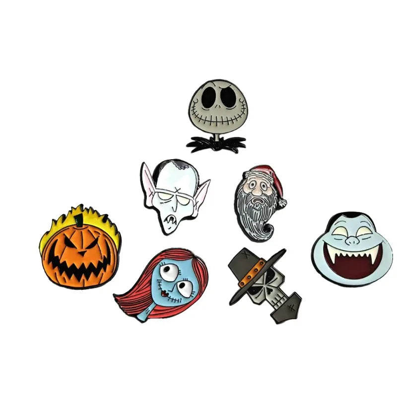 7 Pièces Pins Cartoon