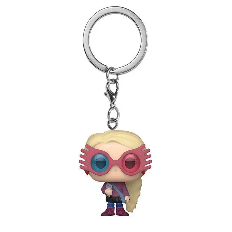 Funko POP Keychain Toy Harried Hermione Potters Series Ginny Ron Hedwig Snape Fawkes Dementor Luna Pocket Pop Key Ring Chain Toy