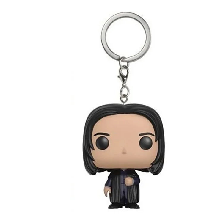 Funko POP Keychain Toy Harried Hermione Potters Series Ginny Ron Hedwig Snape Fawkes Dementor Luna Pocket Pop Key Ring Chain Toy