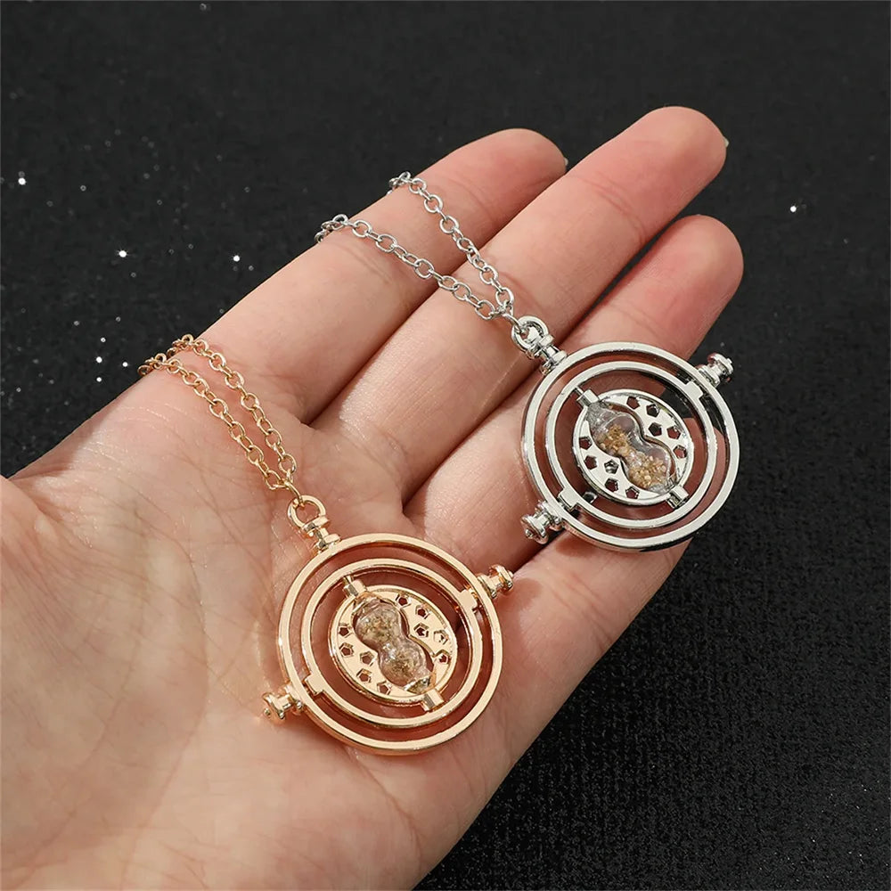 Harry Potter Themed Time Turner Hourglass Golden Snitch Wing Charms Magic Potion Bottle Cosplay Accessory Movie Collectible Gift
