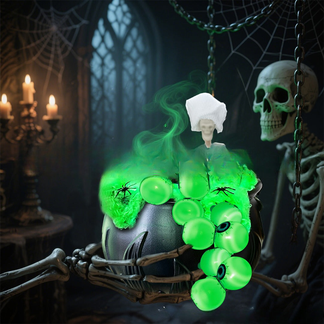 Décoration de pot de crâne maléfique pour Halloween