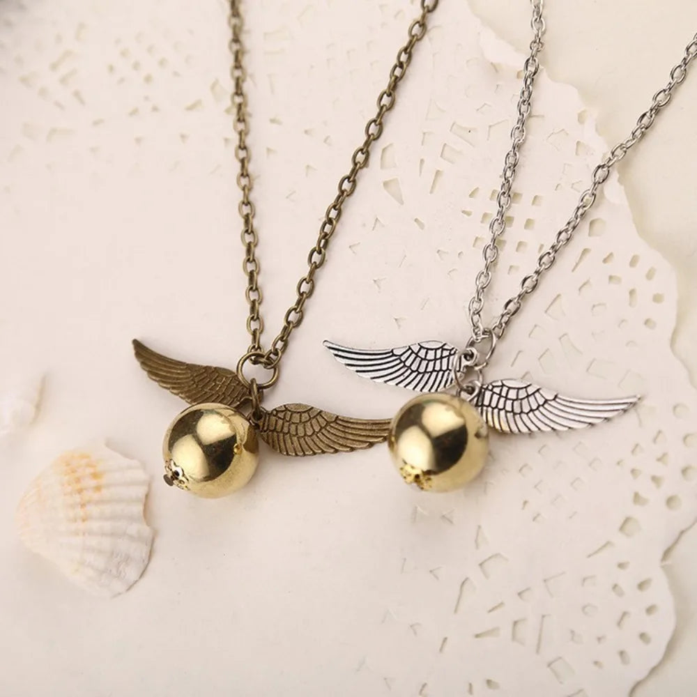 Harry Potter Themed Time Turner Hourglass Golden Snitch Wing Charms Magic Potion Bottle Cosplay Accessory Movie Collectible Gift