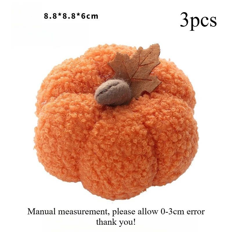 Peluche de citrouille moelleuse Décoration de citrouille d’Halloween