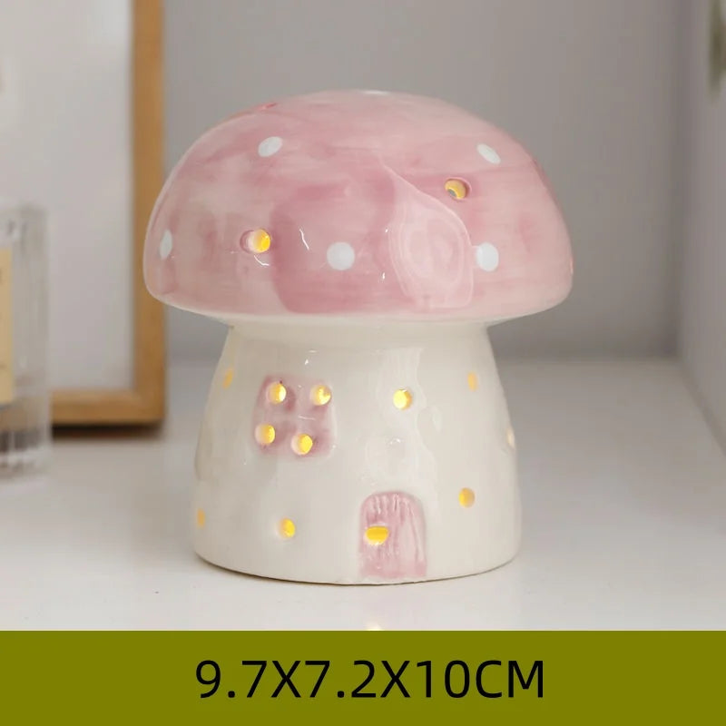 Mushroom Ceramic Night Light Home Bedroom