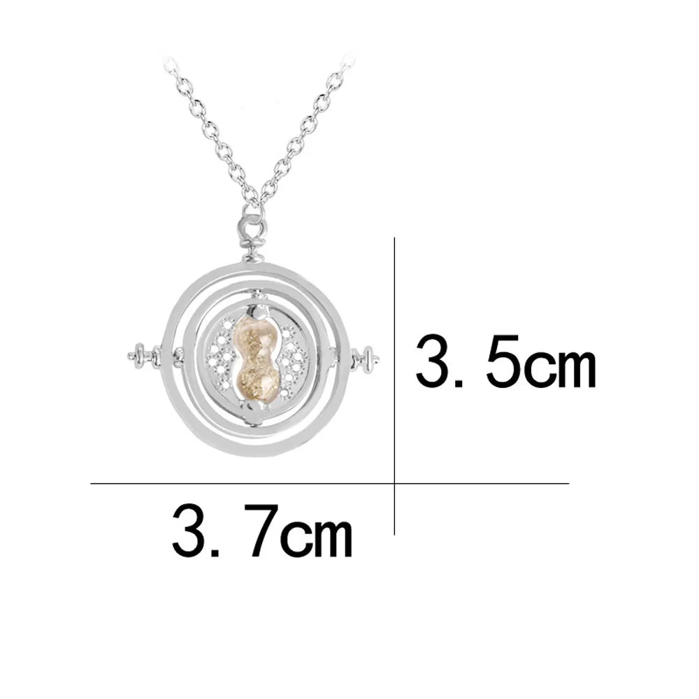 Harry Potter Themed Time Turner Hourglass Golden Snitch Wing Charms Magic Potion Bottle Cosplay Accessory Movie Collectible Gift