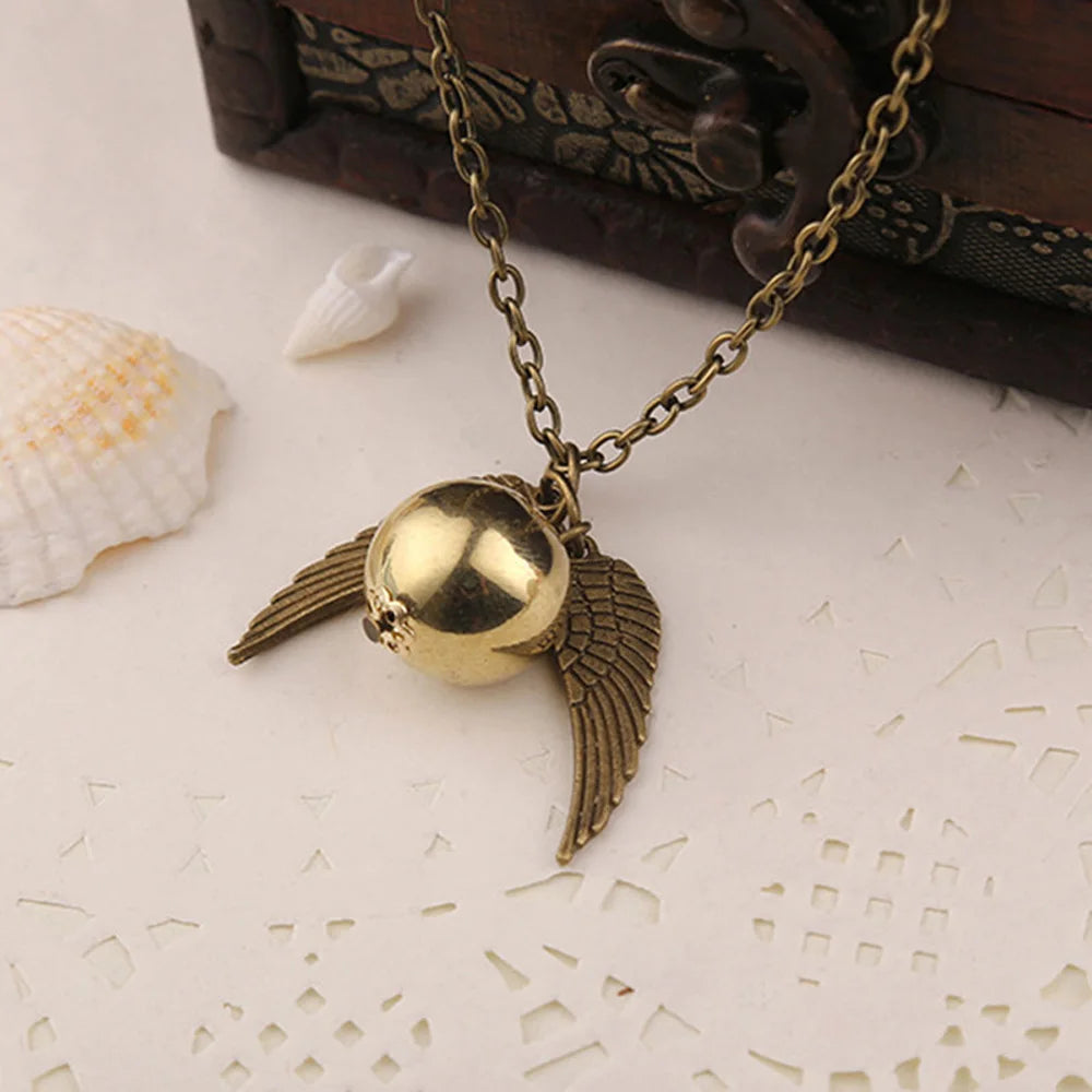 Harry Potter Themed Time Turner Hourglass Golden Snitch Wing Charms Magic Potion Bottle Cosplay Accessory Movie Collectible Gift