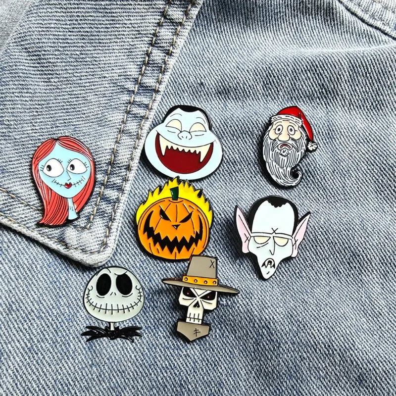 7 Pièces Pins Cartoon