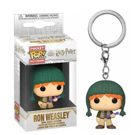 Funko POP Keychain Toy Harried Hermione Potters Series Ginny Ron Hedwig Snape Fawkes Dementor Luna Pocket Pop Key Ring Chain Toy