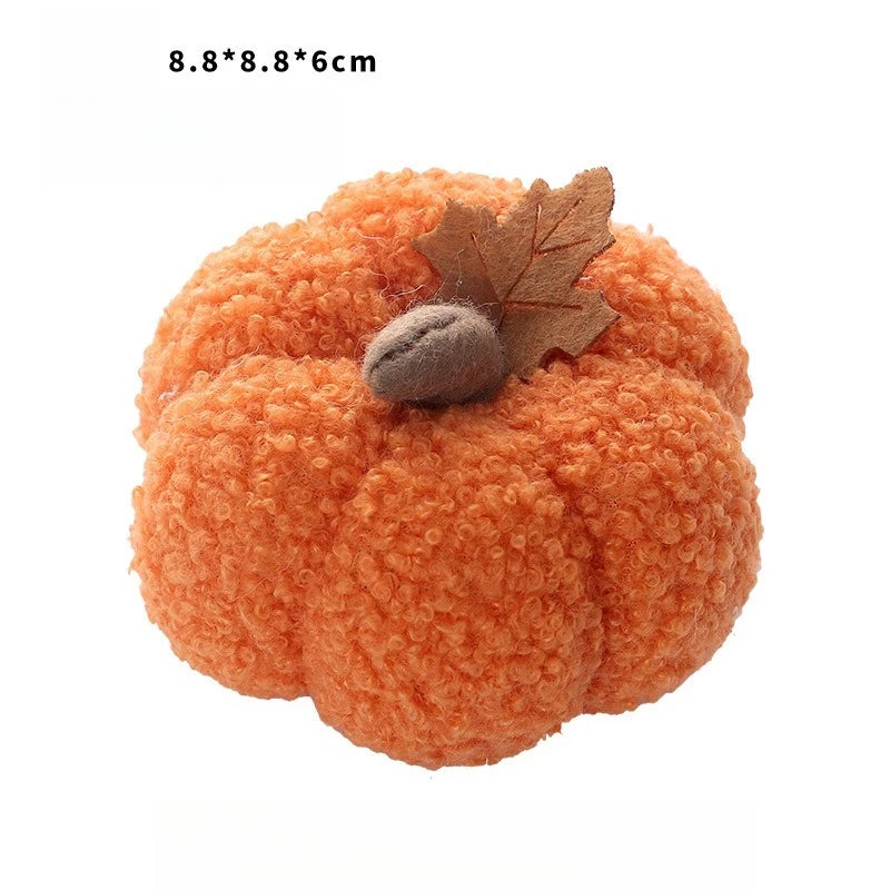Peluche de citrouille moelleuse Décoration de citrouille d’Halloween