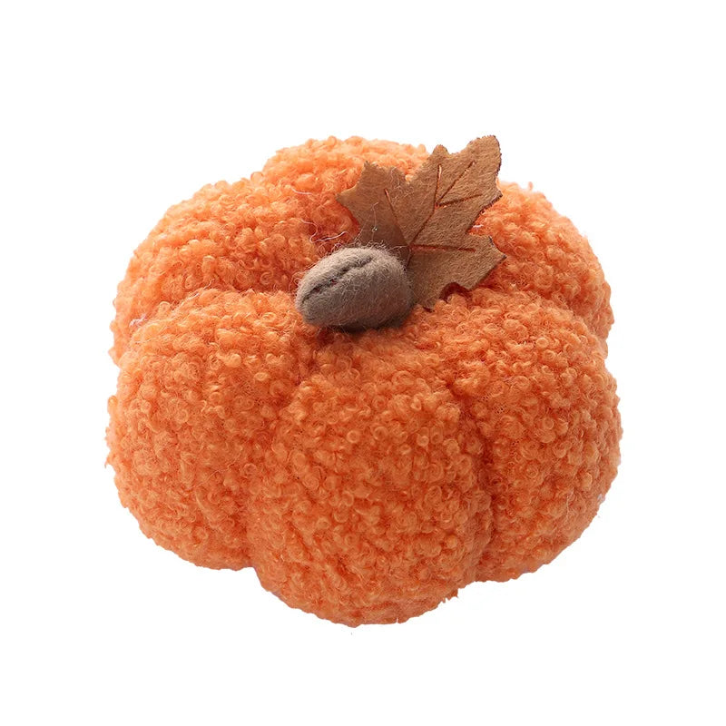 Peluche de citrouille moelleuse Décoration de citrouille d’Halloween