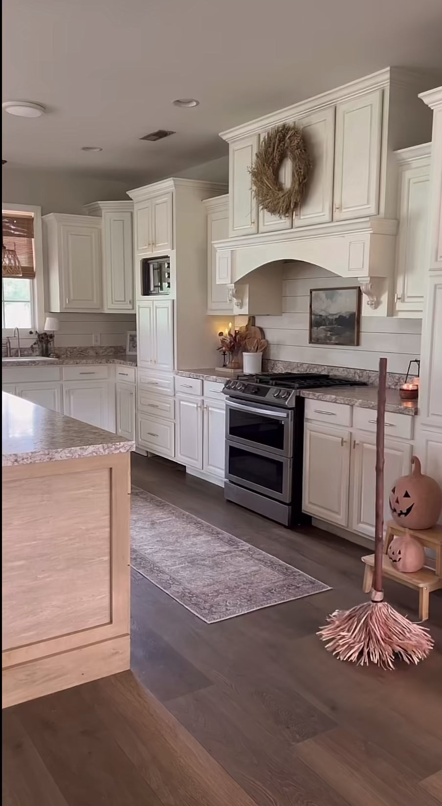 Escoba mágica móvil activada por sonido, decoración de Halloween